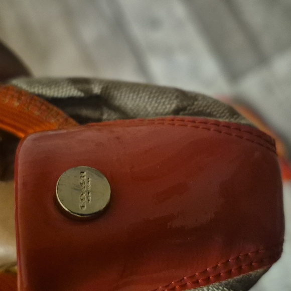 Coach Women's Orange and Brown Ballet Flats - Picture 6 of 9